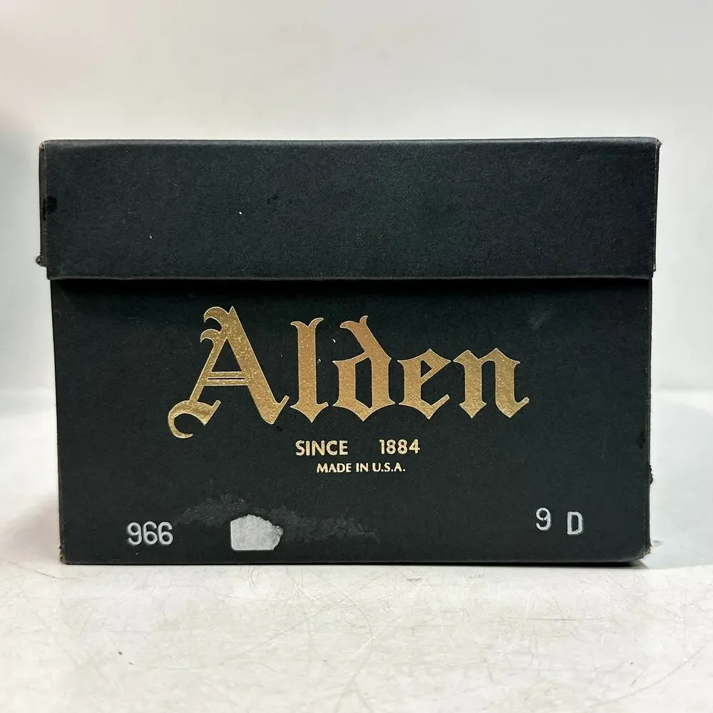 NIB RARE Alden 966 Short Wing Blucher Burnished Tan Calf Derby Made in USA 9 D